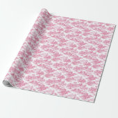 Pink Floral Chinoiserie Stadtrundgang Geschenkpapier (Ungerollt)