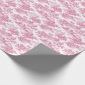 Pink Floral Chinoiserie Stadtrundgang Geschenkpapier (Ecke)