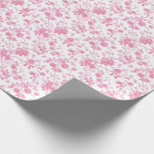 Pink Floral Chinoiserie Stadtrundgang Geschenkpapier (Ecke)