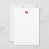 Pink floral Chinoiserie Wedding danke (Rückseite)