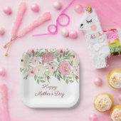 Pink Floral Church Mother's Day Brunch Pappteller (Party)