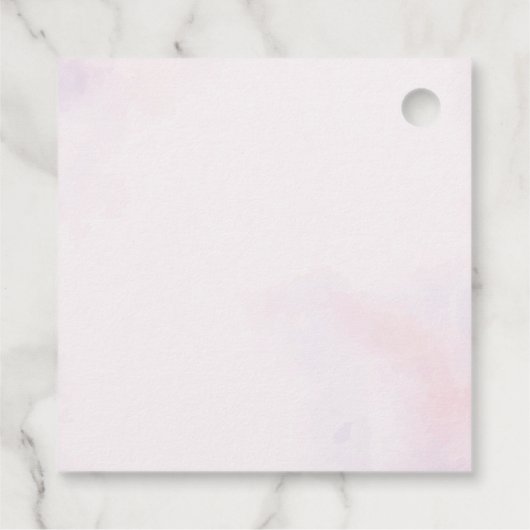 Pink Floral Communion Geschenkanhänger (Rückseite)