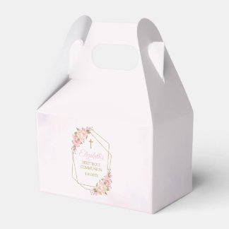 Pink Floral Communion Geschenkschachtel