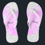 Pink Floral & Confetti Glitzer | Hochzeit Badesandalen<br><div class="desc">Brautparty Drehte Flop Shoes bereit für Sie zu personalisieren. ⭐ Dieses Produkt ist zu 100% benutzerdefinierbar. Grafiken und / oder Text können hinzugefügt, gelöscht, verschoben, verändert, verändert, gedreht, etc.. 99% meiner Designs in meinem Geschäft sind in Schichten gemacht. Damit können Sie die Größe und den Text der Grafik und des...</div>