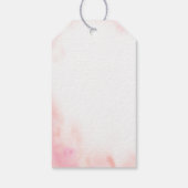 Pink Floral Coquette Bow bunny Geschenkanhänger (Rückseite)