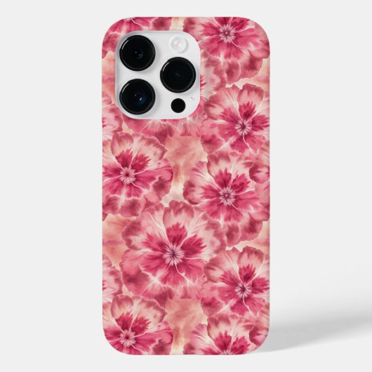 Pink Floral Coquette Case-Mate iPhone Hülle (Rückseite)