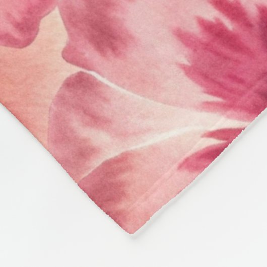 Pink Floral Coquette Fleecedecke (Ecke)