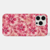 Pink Floral Coquette iPhone Hülle (Rückseite (Horizontal))