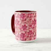 Pink Floral Coquette Tasse (Vorderseite Links)