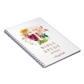 Pink Floral Cross Personalized Bible Study Notizblock (Rechte Seite)