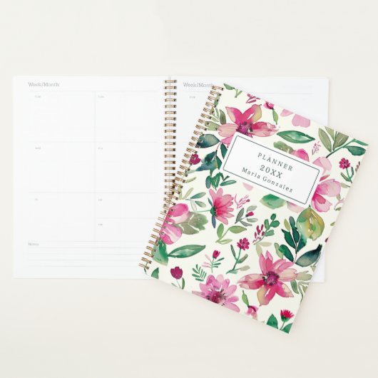 Pink Floral Custom 2025 Weekly Planer (Anzeige)