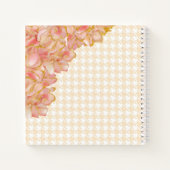 Pink Floral Daily Planer Hahnentrittmuster Name Mo Notizblock (Rückseite)