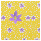 Pink Floral Daisy Fabric Stoff (Nahaufnahme)