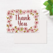 Pink Floral Danke Karte (Schreibtisch)