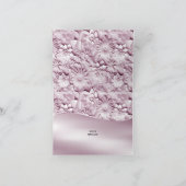 Pink Floral Danke Karte (Innenseite)