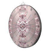 Pink Floral Dartboard Dartscheibe (Vorderseite rechts)