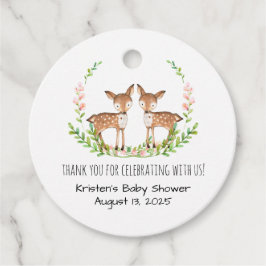 Pink Floral Deh Danke Geschenkanhänger