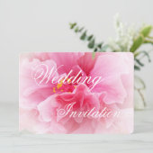 Pink Floral Design Wedding Einladung (Stehend Vorderseite)
