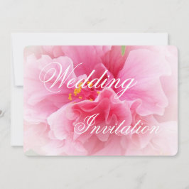 Pink Floral Design Wedding Einladung