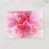 Pink Floral Design Wedding Platzkarte (Vorderseite)