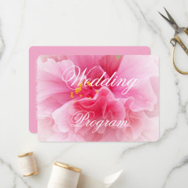 Pink Floral Design Wedding Programm