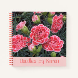 Pink Floral Doodle Sketchbook Notizblock