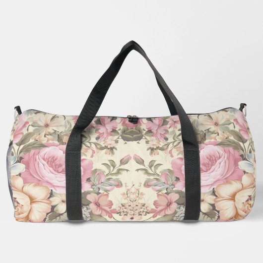 Pink Floral Duffle Bag (Rückseite)
