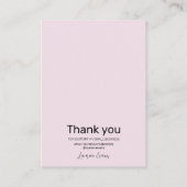 Pink Floral Earring Display Visitenkarte (Rückseite)