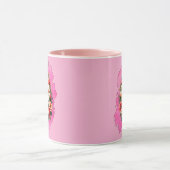 Pink Floral Easter Egg – Spring Art - caneca Tasse (Zentrum)