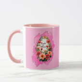 Pink Floral Easter Egg – Spring Art - caneca Tasse (Links)