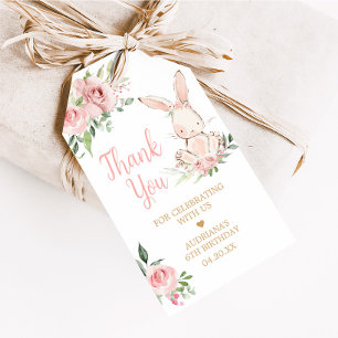 Pink Floral Einige sonnige Geburtstagsparty Liebes Geschenkanhänger