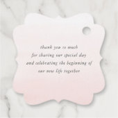 Pink Floral Elegant Vielen Dank für Ihre Lieblings Geschenkanhänger (Rückseite)