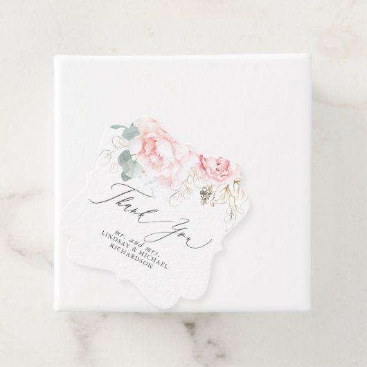 Pink Floral Elegant Vielen Dank für Ihre Lieblings Geschenkanhänger (Beispiel)