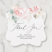 Pink Floral Elegant Vielen Dank für Ihre Lieblings Geschenkanhänger (Vorderseite)