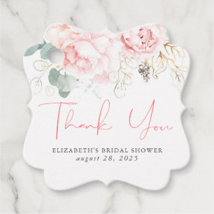 Pink Floral Elegant Vielen Dank für Ihre Lieblings Geschenkanhänger