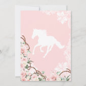 Pink Floral & elegantes Wappen Cowgirl Ranch Sweet Einladung (Rückseite)