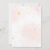 Pink Floral Elephant Baby Dusche Einladung (Rückseite)