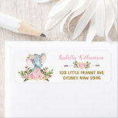 Pink Floral Elephant Baby Showmarke (Insitu)