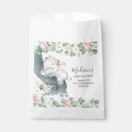 Pink Floral Elephant Girl Baby Dusche Geburtstag Geschenktütchen