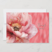 Pink Floral erweitert auf Shiny Pink Vielen Dank Dankeskarte (Vorderseite)