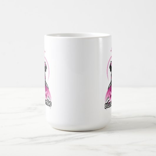 Pink Floral Fairy-Silhouette Kaffeetasse (Mittel)