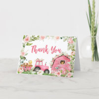 Pink Floral Farm Barnyard Babydusche