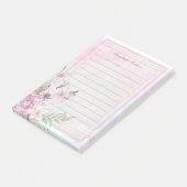 Pink Floral Feminine Essence Custom Post-it Klebezettel (angewinkelt)