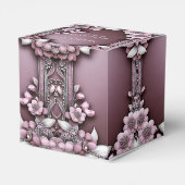 Pink Floral Fevor Box Geschenkschachtel (Rückseite)