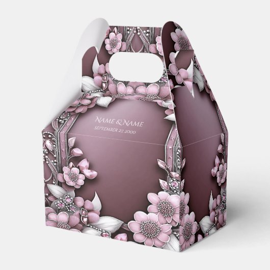 Pink Floral Fevor Box Geschenkschachtel (Vorderseite)