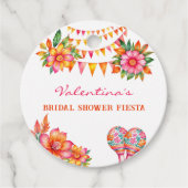 Pink Floral Fiesta Brautparty Vielen Dank Geschenkanhänger (Vorderseite)