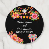 Pink Floral Fiesta Mexican Wedding Danke Geschenkanhänger (Vorderseite)