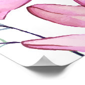 Pink Floral First Heilige Kommune Begrüßungszeiche Poster (Ecke)