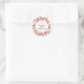 Pink Floral First Holy Communion Aufkleber (Tasche)