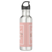 Pink Floral First Mother's Day  Edelstahlflasche (Vorderseite)